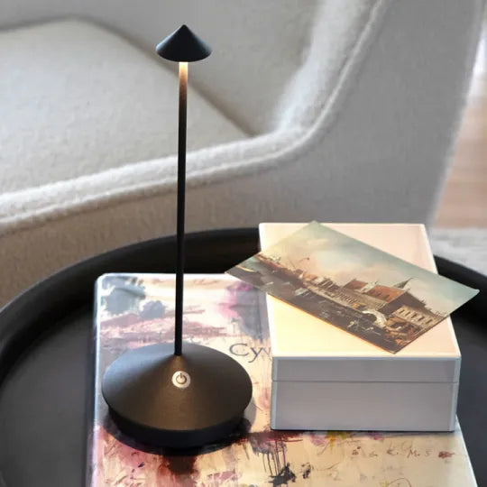 Candeeiro de secretária LED sem fios moderno em alumínio com dimmer para secretária