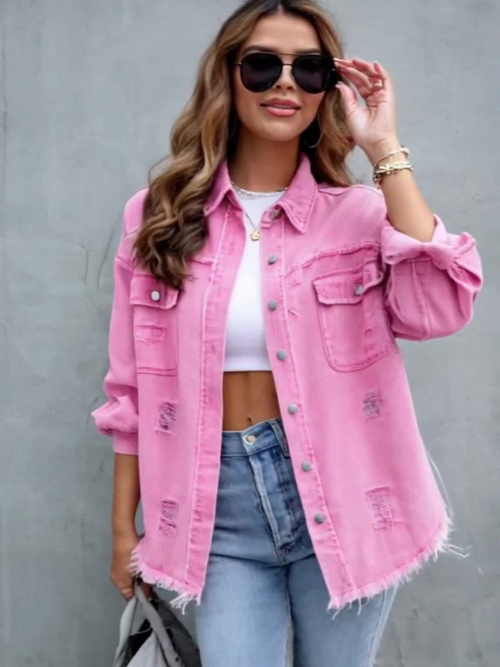 Kamizelka damska jeansowa z denimu na jesień casualowa stylowa kurtka bez rękawów