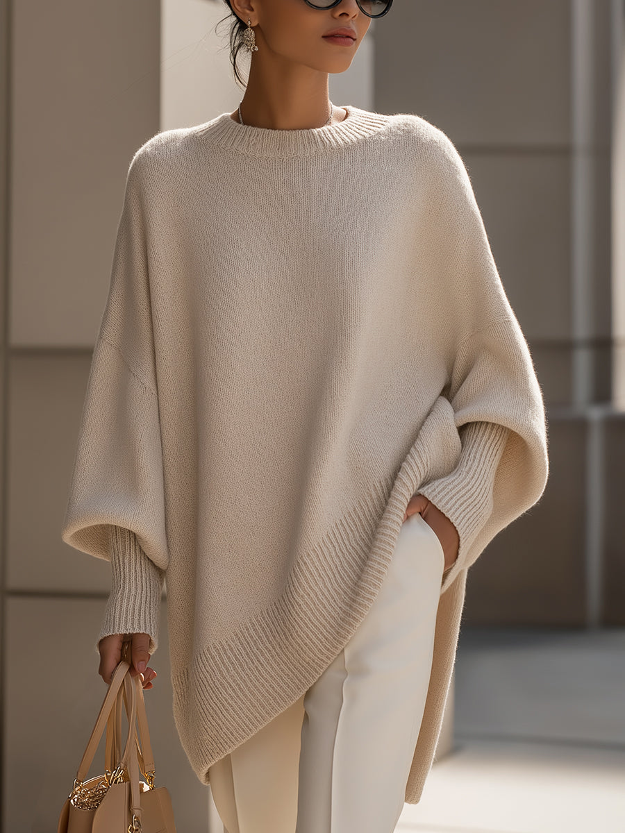 Sweter damski dzianinowy z wełną jesienny