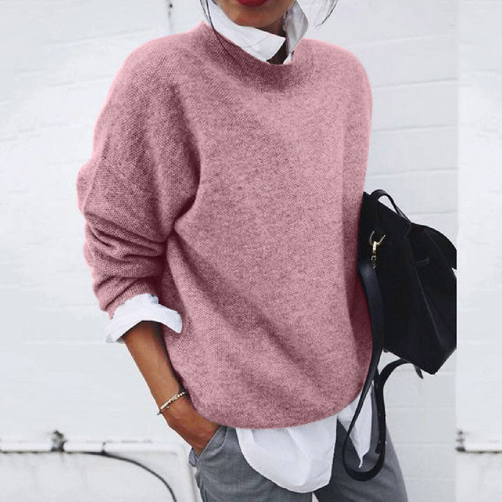 Sweter damski kaszmirowy oversize na jesień i zimę z miękkiej dzianiny