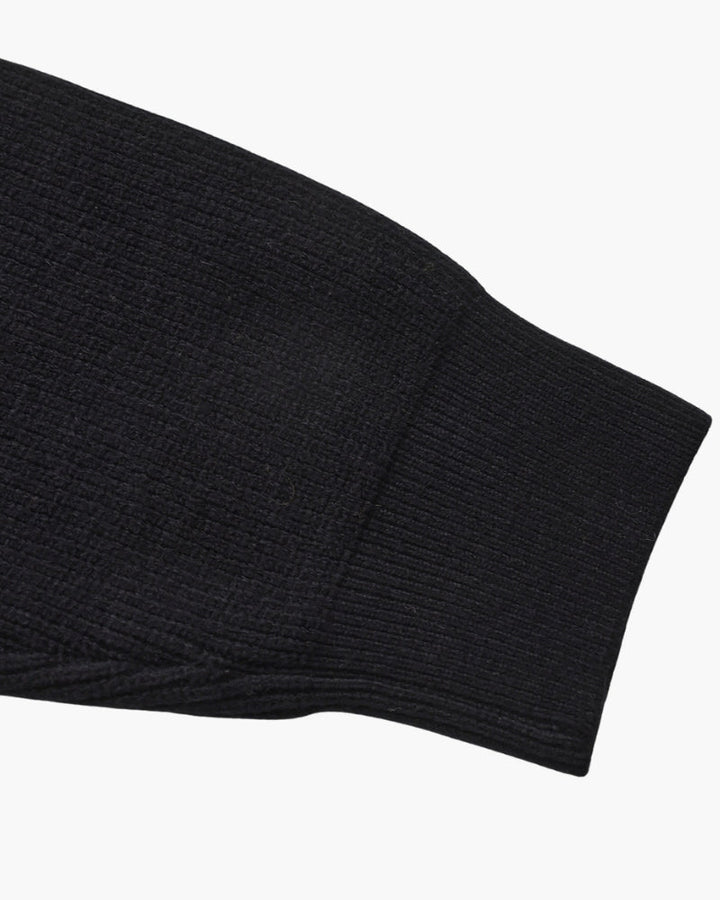 Męski sweter wełniany z zamkiem pod szyją prążkowany jesień smart casual