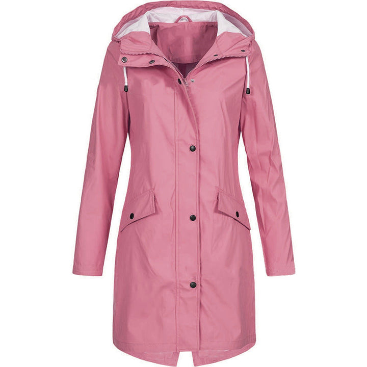 Płaszcz damski przeciwdeszczowy nylonowy na wiosnę lekki z kapturem kurtka damska