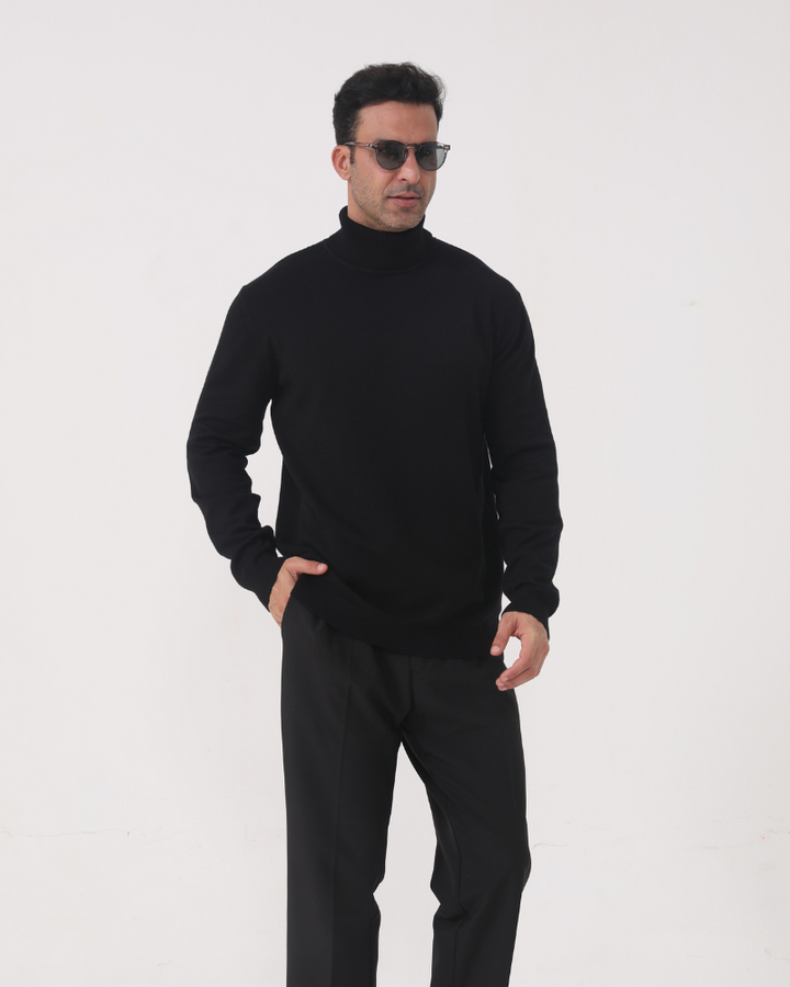 Męski golf bawełniany elegancki sweter z dzianiny jesienny
