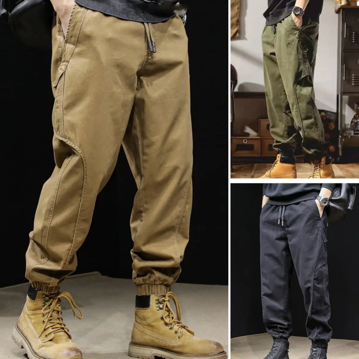 Spodnie cargo męskie bawełniane jogger spodnie męskie casual na wiosnę styl militarny