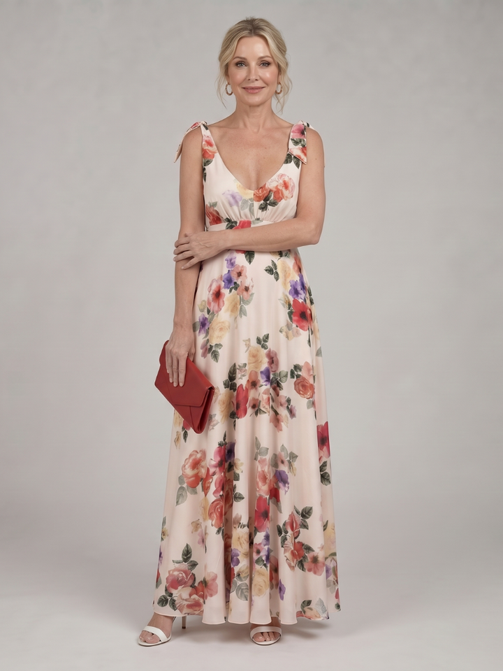 Vestido maxi feminino de algodão sem mangas, leve, de verão, elegante e longo para ocasiões especiais.