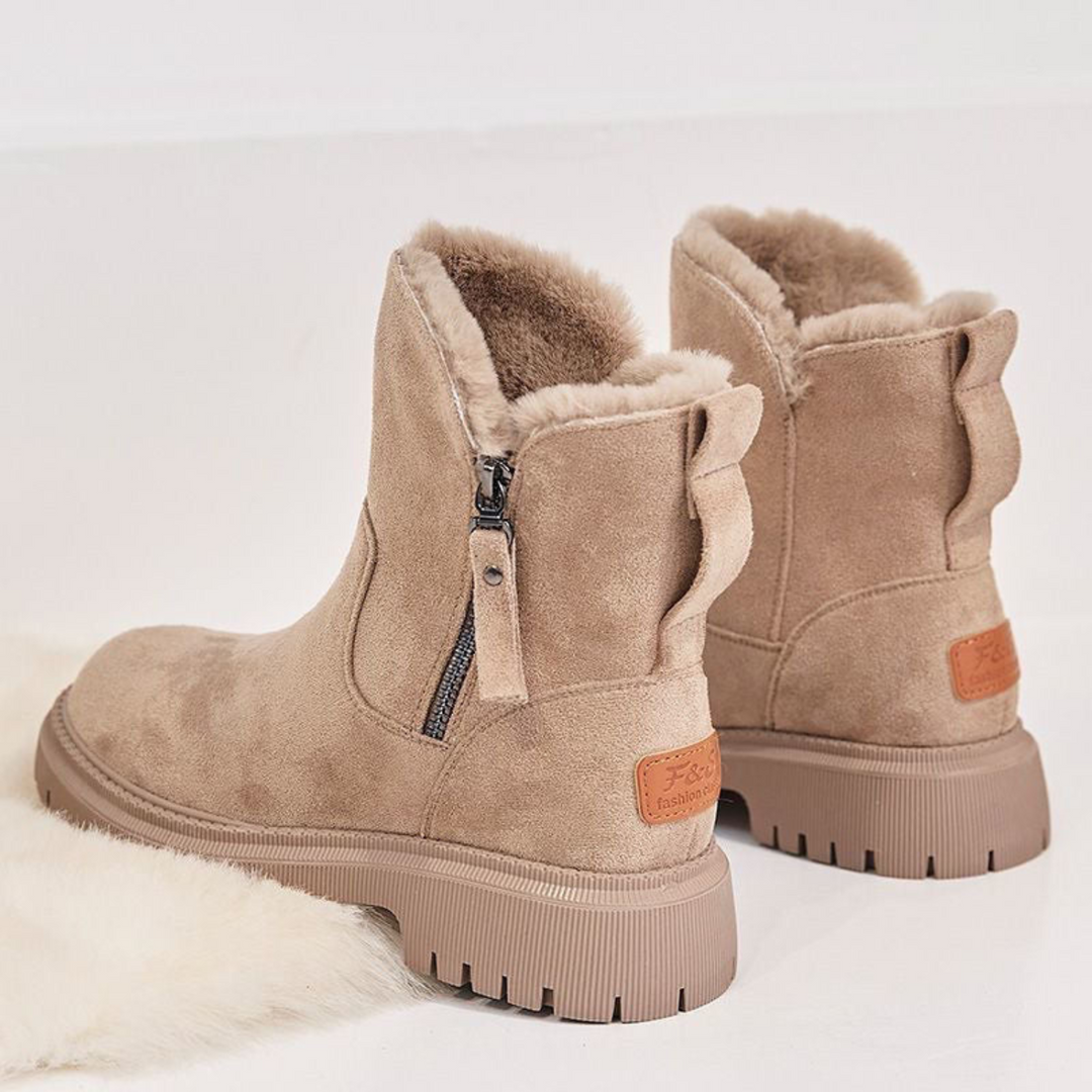 Women's winter suede ankle boots insulated comfortable casual fashionable shoes