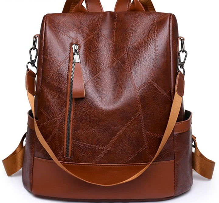 Plecak damski skórzany elegancki miejski pojemny modny backpack na co dzień