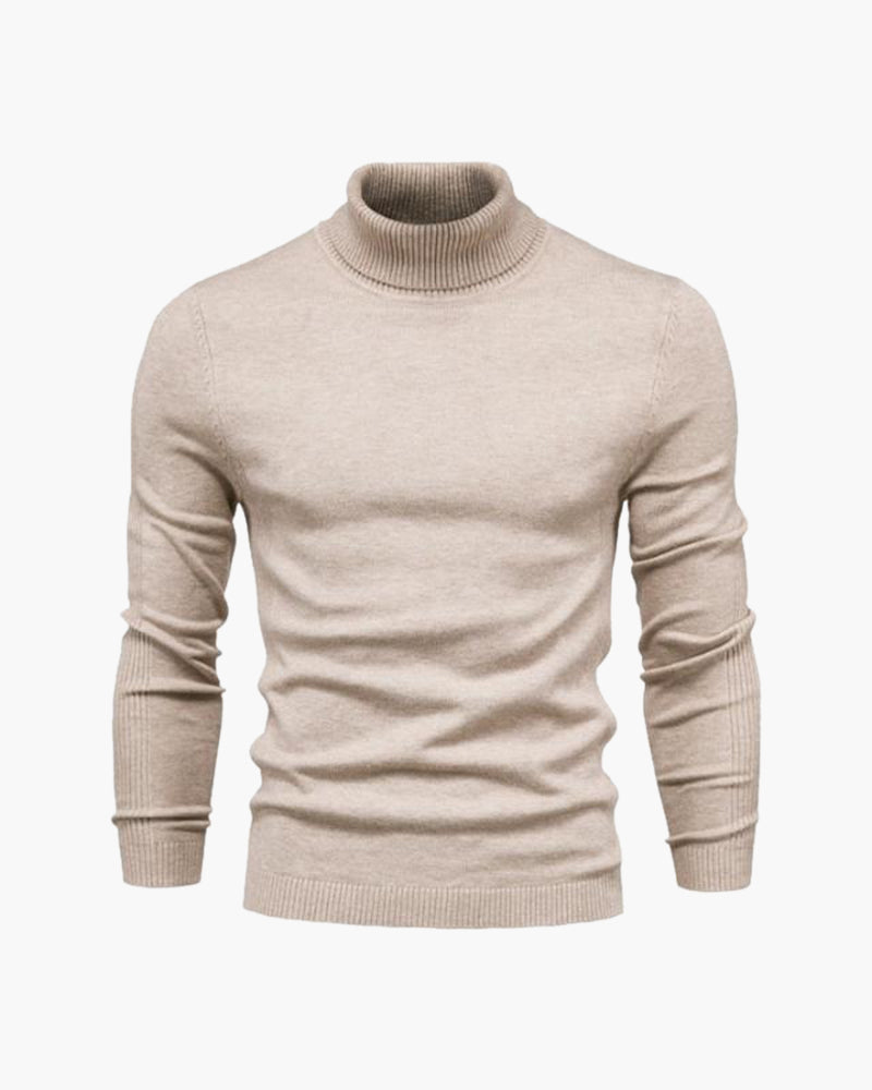 Męski golf bawełniany elegancki sweter z dzianiny jesienny