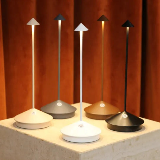Candeeiro de secretária LED sem fios moderno em alumínio com dimmer para secretária