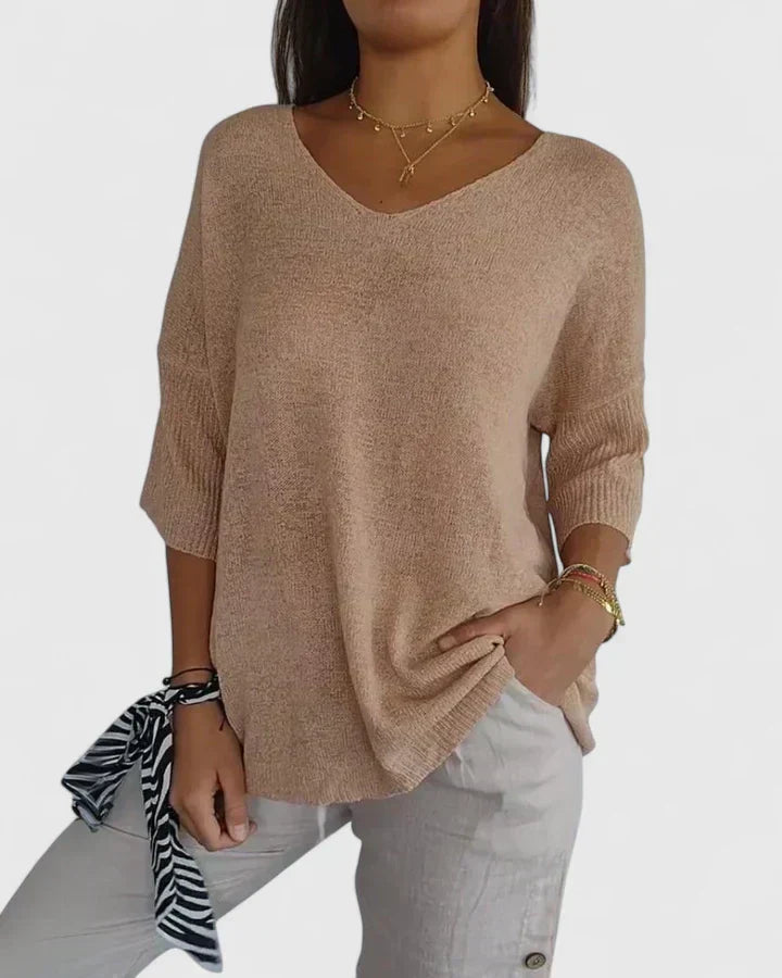Blusa feminina de algodão elegante para o verão com manga curta para looks do dia a dia