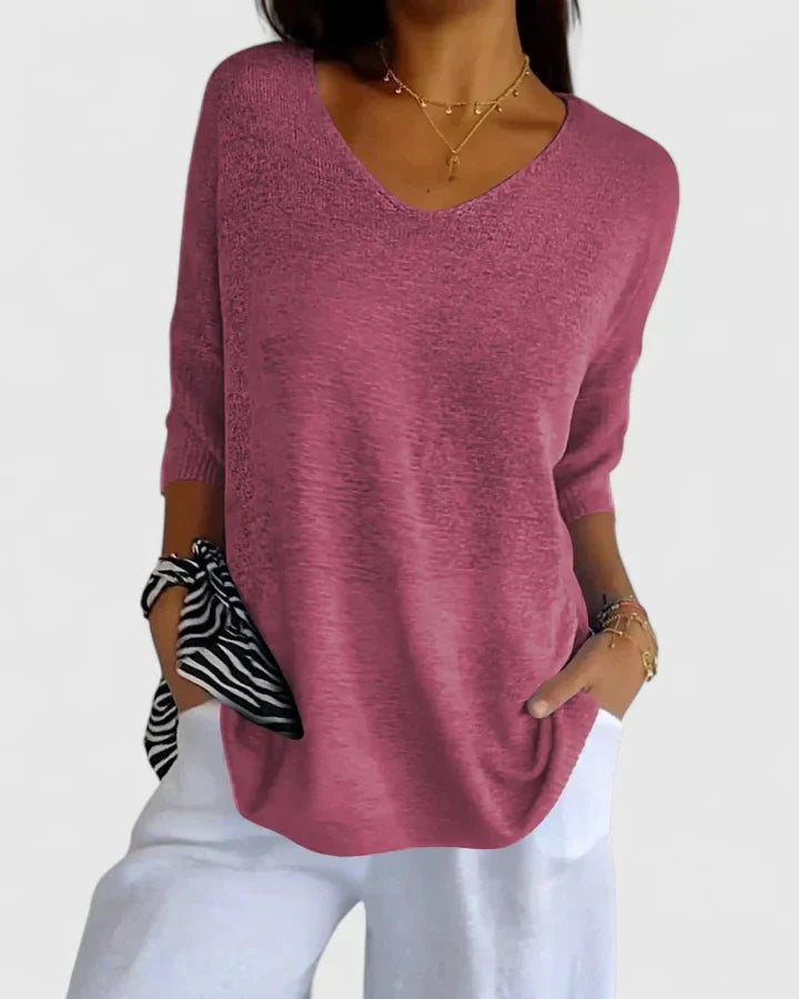 Blusa feminina de algodão elegante para o verão com manga curta para looks do dia a dia