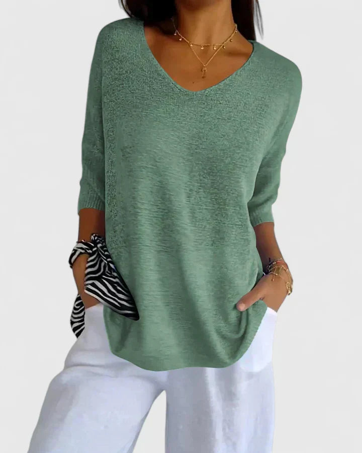 Blusa feminina de algodão elegante para o verão com manga curta para looks do dia a dia