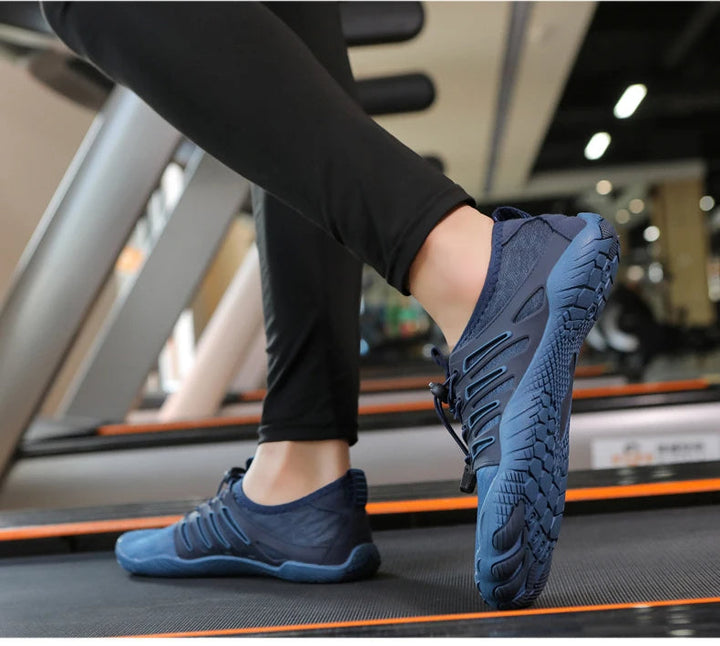 Buty barefoot skórzane z szerokim przodem i cienką podeszwą lato 2026