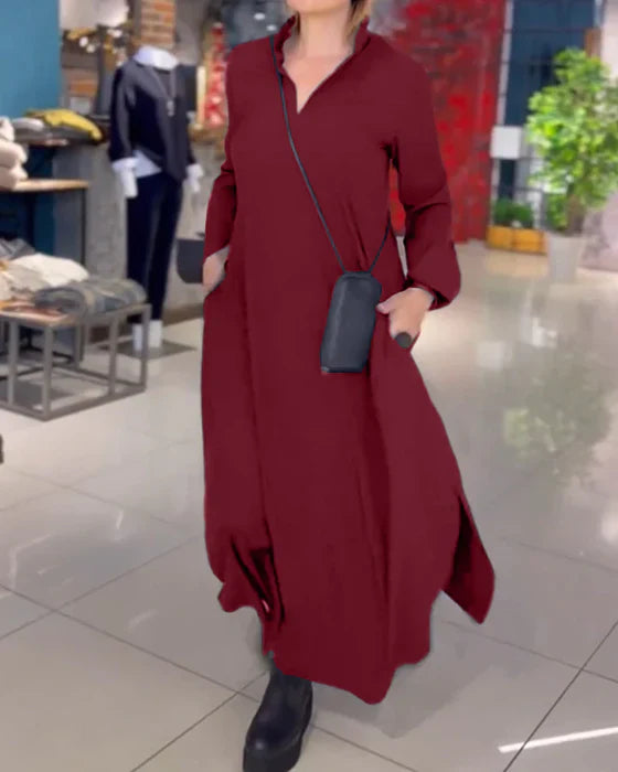 Renata™ - Długa Sukienka z Premium Bawełny