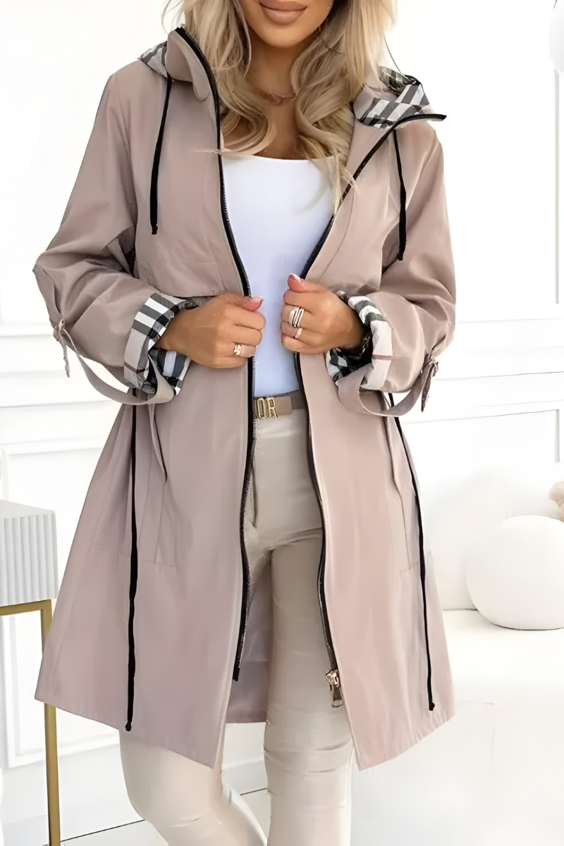 Parka damska lekka elegancka z nowoczesnym krojem na jesień przejściową pogodę casualowa