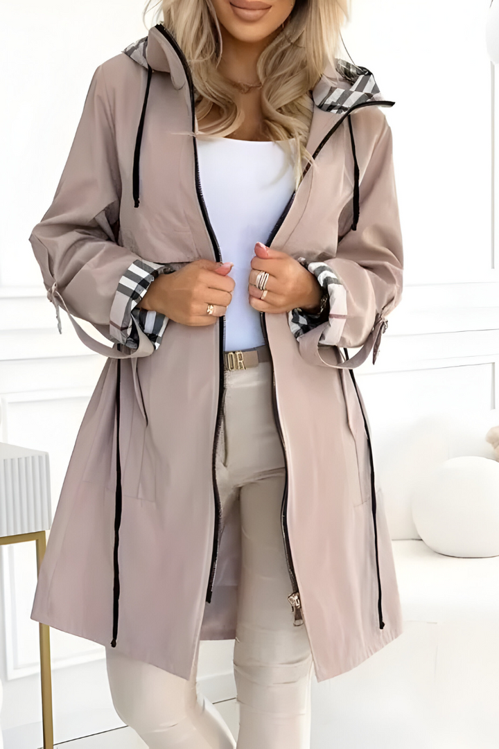 Parka damska lekka elegancka z nowoczesnym krojem na jesień przejściową pogodę casualowa