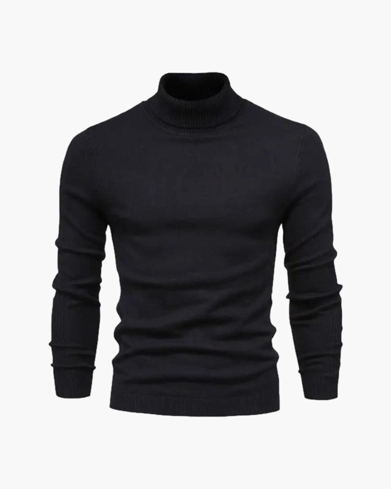 Męski golf bawełniany elegancki sweter z dzianiny jesienny