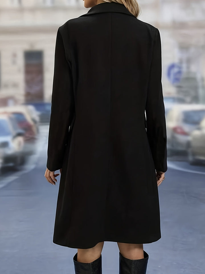Damski trencz poliestrowy na jesień, elegancki płaszcz przejściowy do codziennych stylizacji