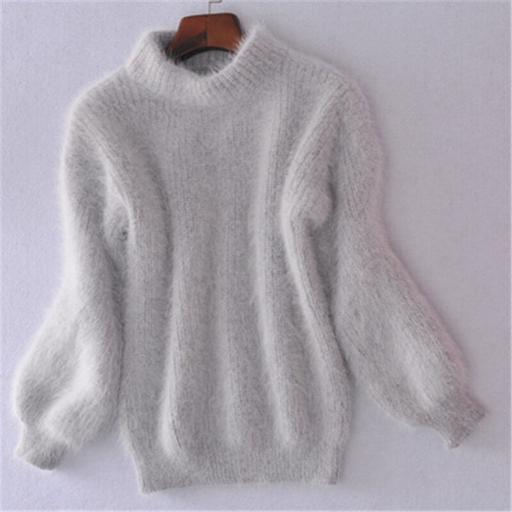 Agnieszka™ - Sweter Dzianinowy z Luźnym Splotem z Wełny