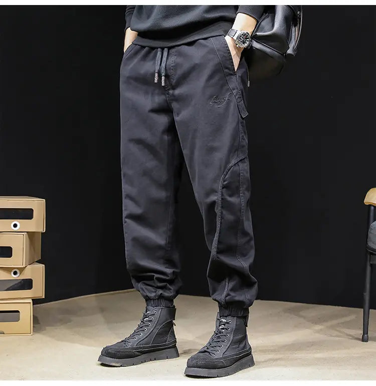 Spodnie cargo męskie bawełniane jogger spodnie męskie casual na wiosnę styl militarny