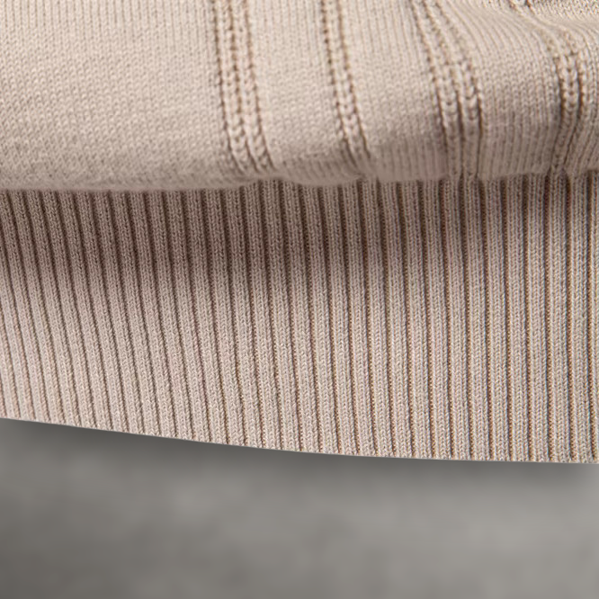 Męski sweter wełniany okrągły dekolt prążkowany jesienny casual