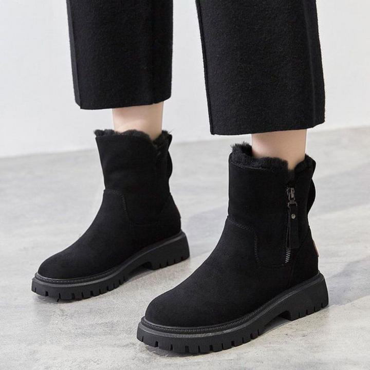 Women's winter suede ankle boots insulated comfortable casual fashionable shoes