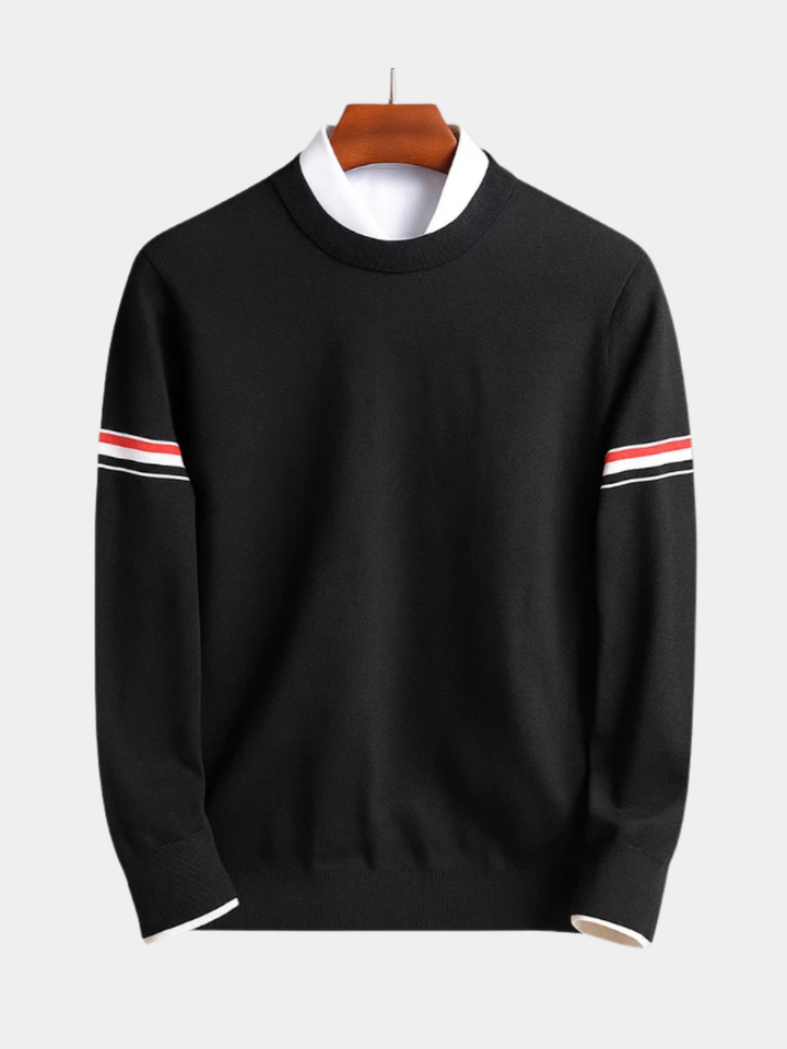 Elegancki męski sweter dzianinowy jesienny casual smart casual