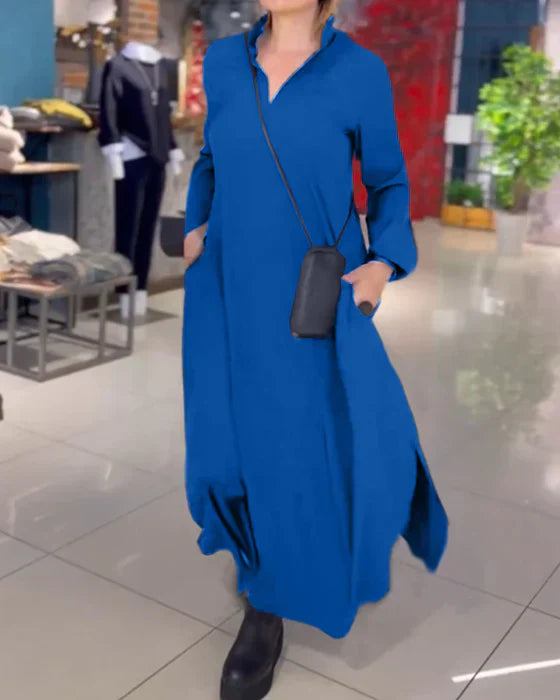 Renata™ - Długa Sukienka z Premium Bawełny