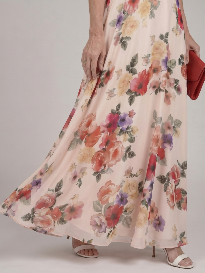 Vestido maxi feminino de algodão sem mangas, leve, de verão, elegante e longo para ocasiões especiais.
