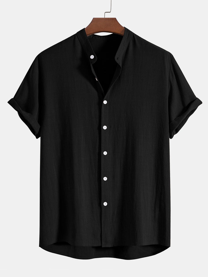 Conjunto masculino de linho camisa e calças respiráveis verão 2026