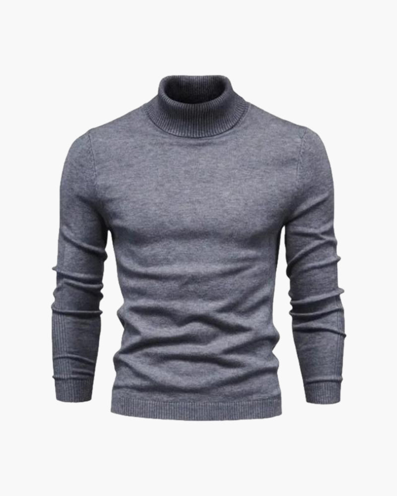 Męski golf bawełniany elegancki sweter z dzianiny jesienny