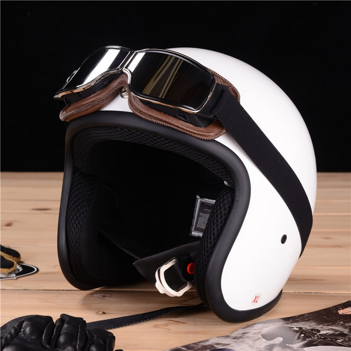 Motorcycle goggles leather retro vintage motorcycle glasses for helmet in spring
