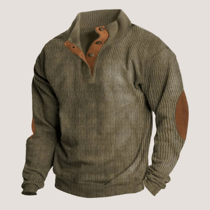 Bluza męska fleece z kołnierzem casual na wiosnę lekka ciepła wygodna stylowa