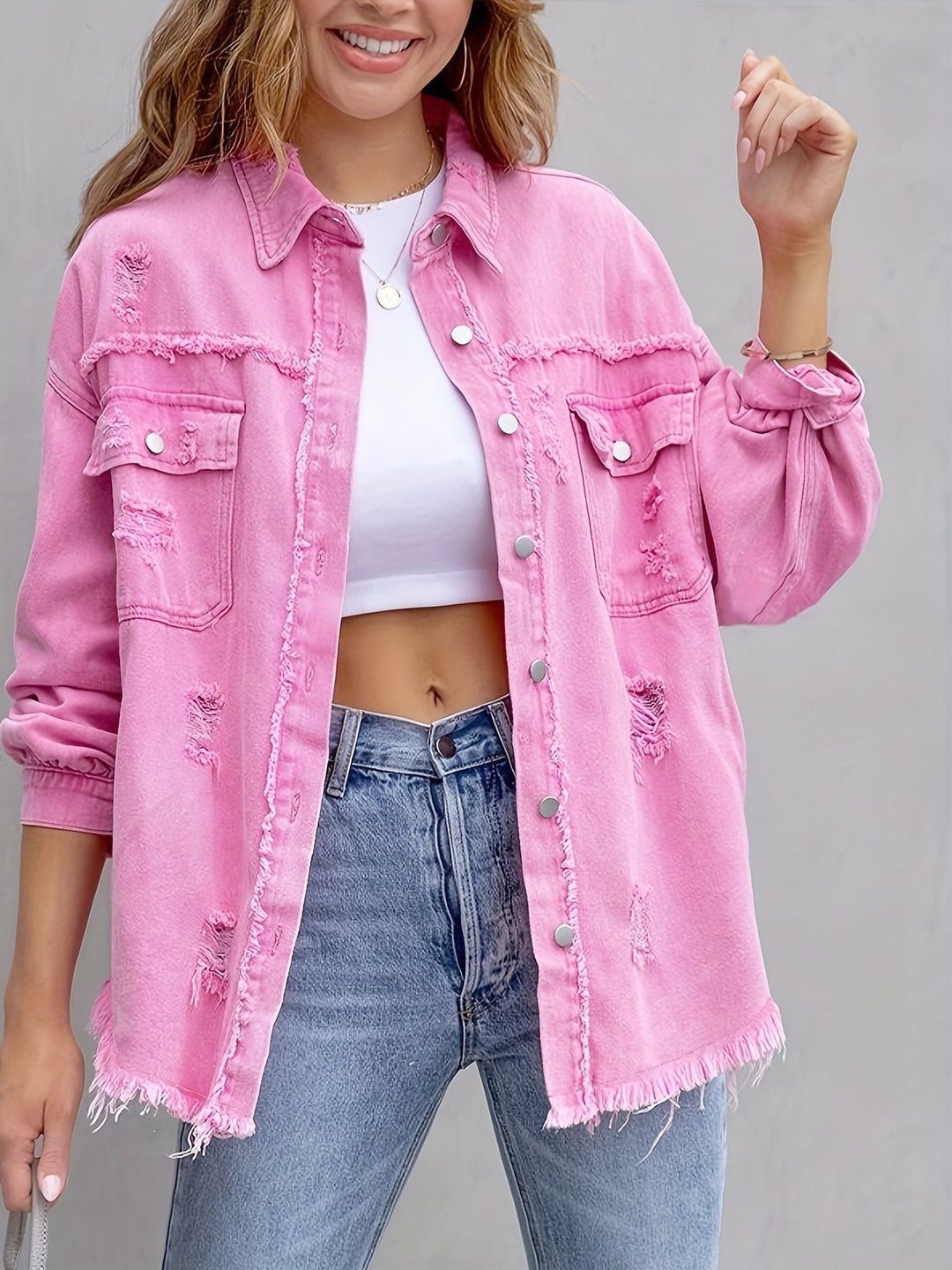 Kamizelka damska jeansowa z denimu na jesień casualowa stylowa kurtka bez rękawów