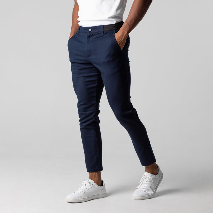 Spodnie męskie bawełniane chino stretch casual na sezon wiosna-lato slim fit