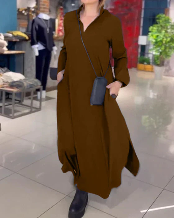 Renata™ - Długa Sukienka z Premium Bawełny