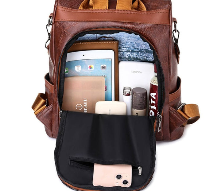 Plecak damski skórzany elegancki miejski pojemny modny backpack na co dzień