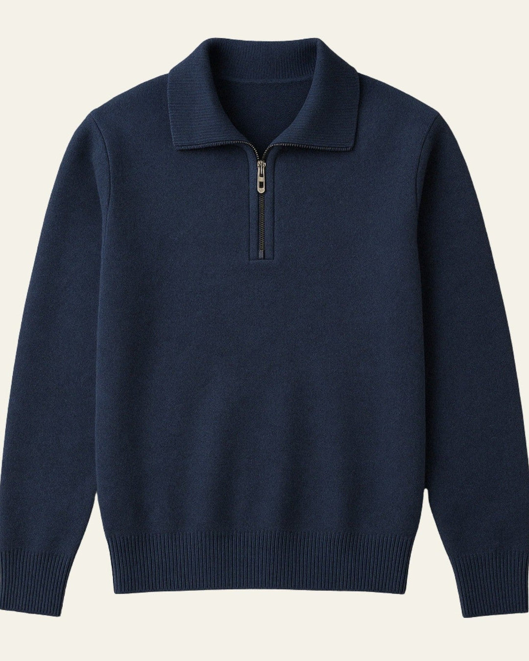 Męski sweter kaszmirowy z zamkiem na jesień na chłodne dni do stylizacji smart casual