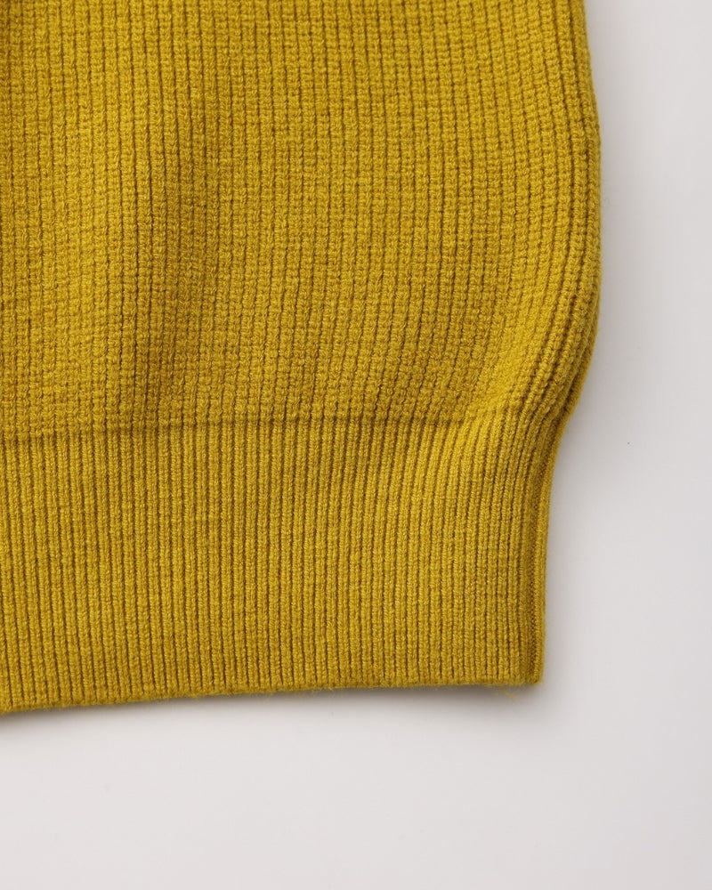 Męski sweter wełniany z zamkiem pod szyją prążkowany jesień smart casual