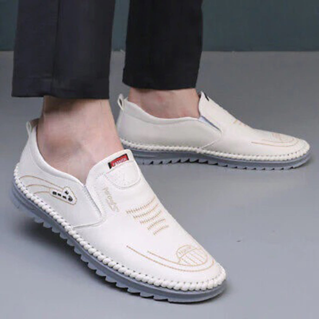 Buty męskie skórzane mokasyny wsuwane casual wygodne oddychające na wiosnę