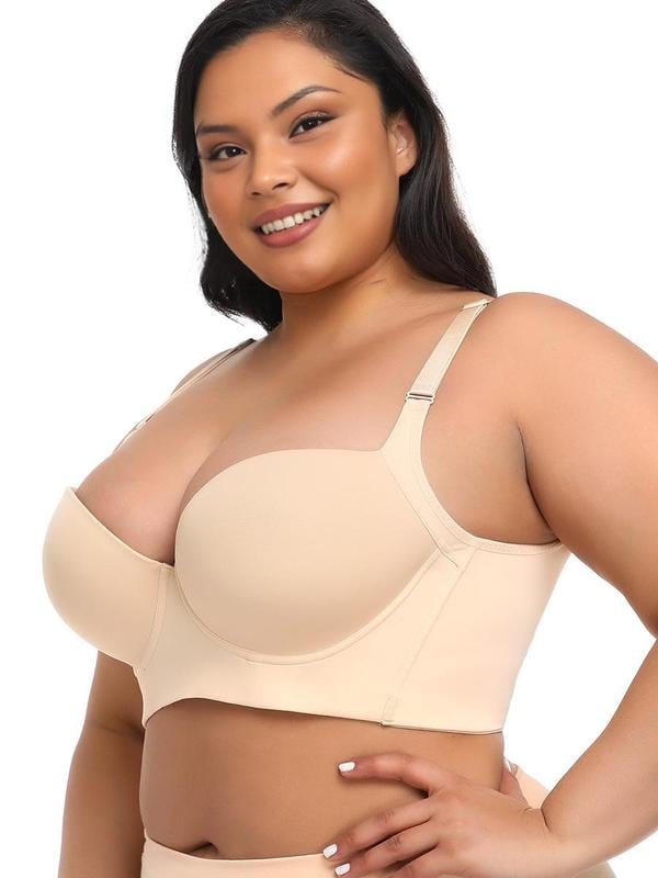 Biustonosz plus size modelujący damski z nylonu podtrzymujący pełne krycie na lato