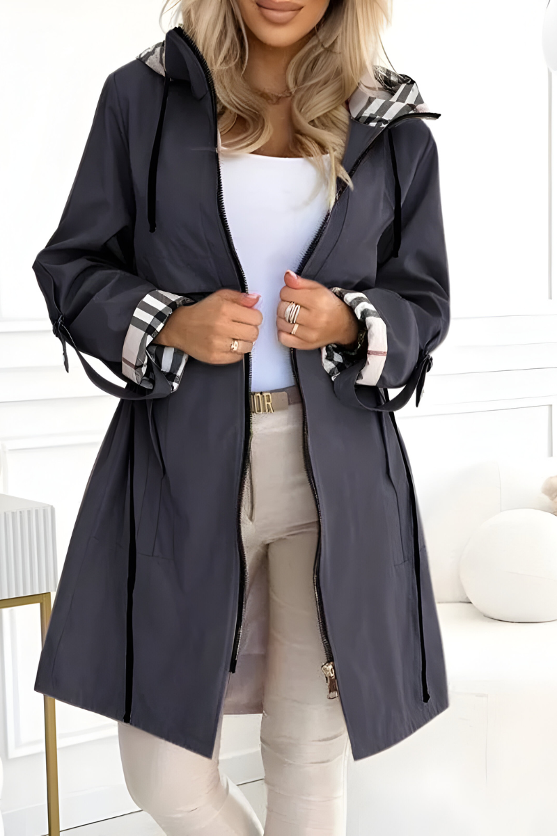 Parka damska lekka elegancka z nowoczesnym krojem na jesień przejściową pogodę casualowa
