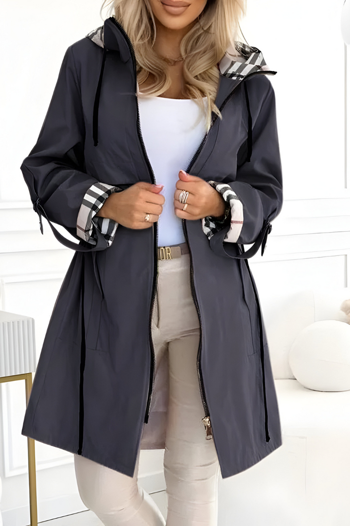 Parka damska lekka elegancka z nowoczesnym krojem na jesień przejściową pogodę casualowa
