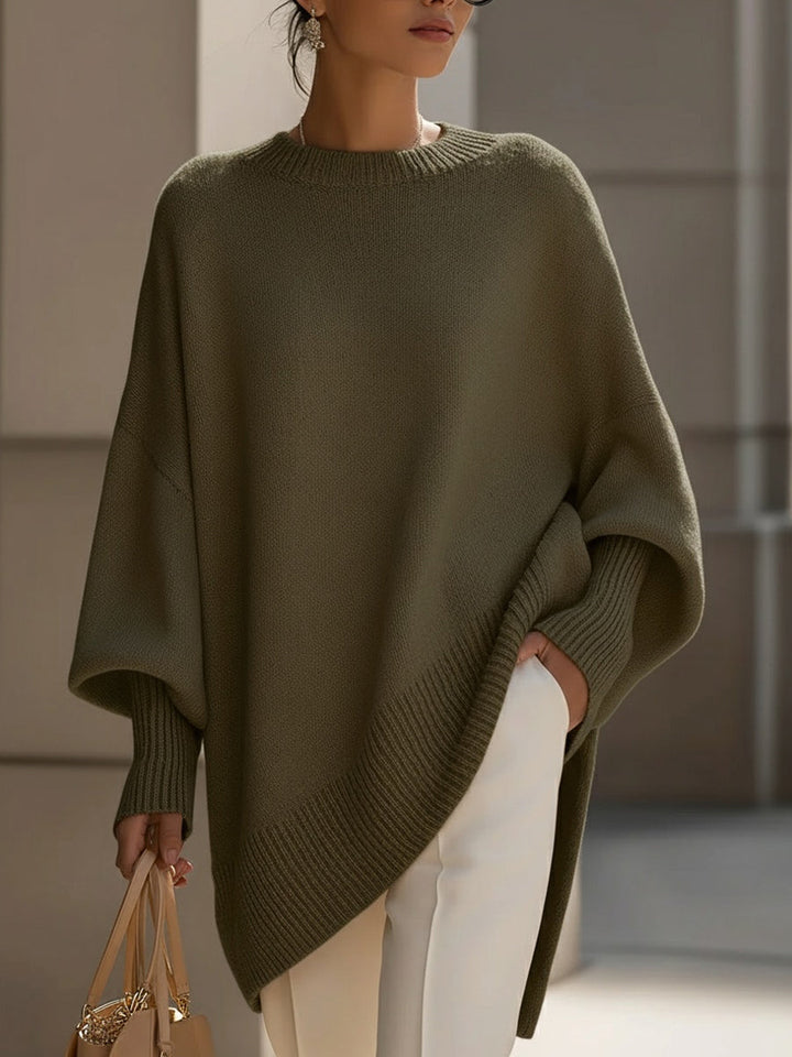 Sweter damski dzianinowy z wełną jesienny