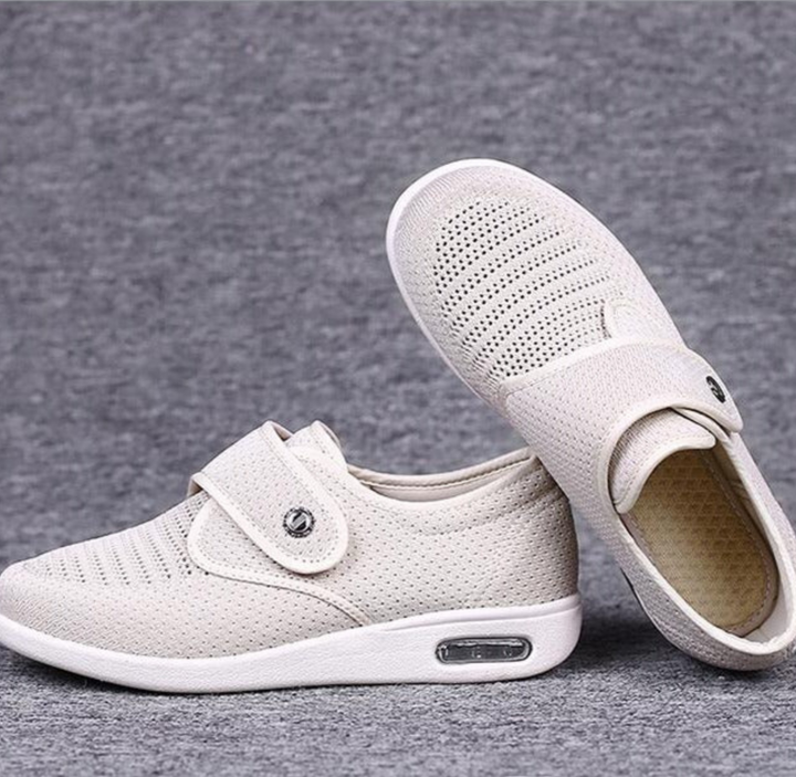 Damskie szerokie buty skórzane oddychające, na lato – przestronne i wygodne