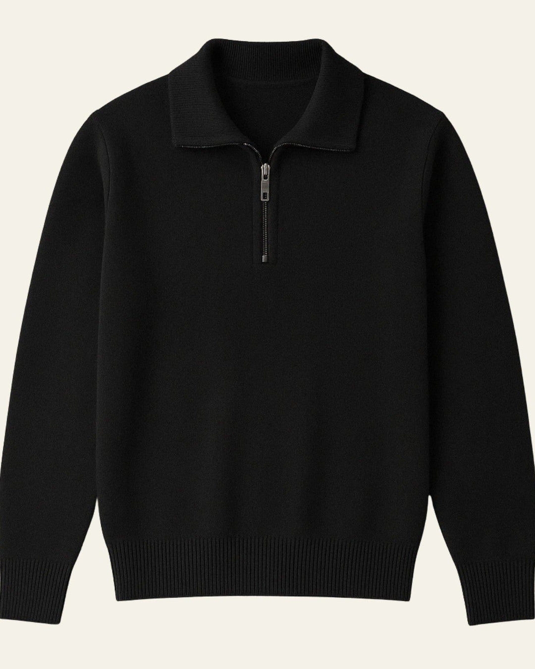 Męski sweter kaszmirowy z zamkiem na jesień na chłodne dni do stylizacji smart casual