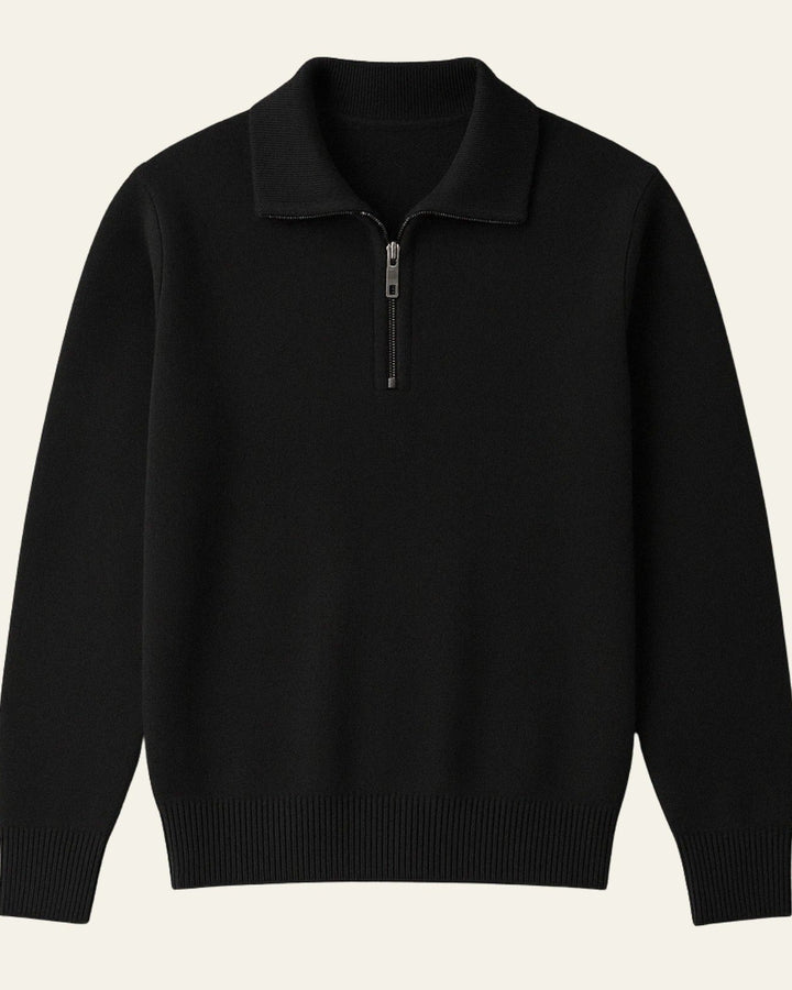 Męski sweter kaszmirowy z zamkiem na jesień na chłodne dni do stylizacji smart casual