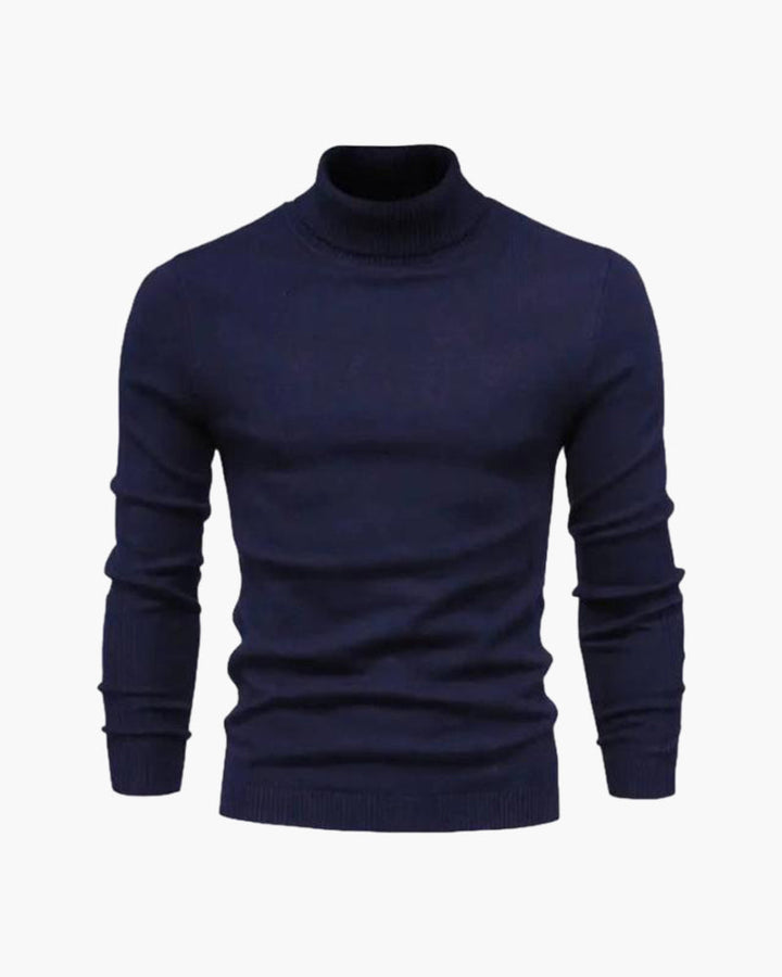 Męski golf bawełniany elegancki sweter z dzianiny jesienny