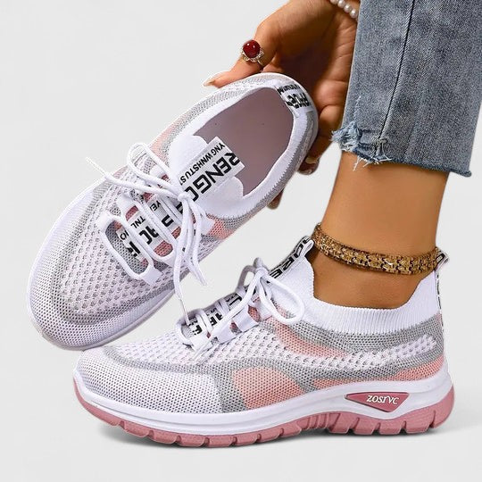 Sneakersy ortopedyczne damskie letnie lekkie przewiewne skórzane do biegania na co dzień