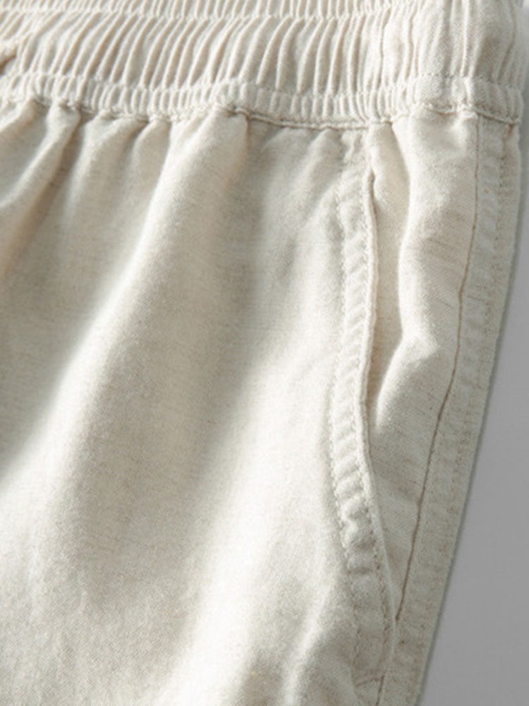 Conjunto masculino de linho camisa e calças respiráveis verão 2026